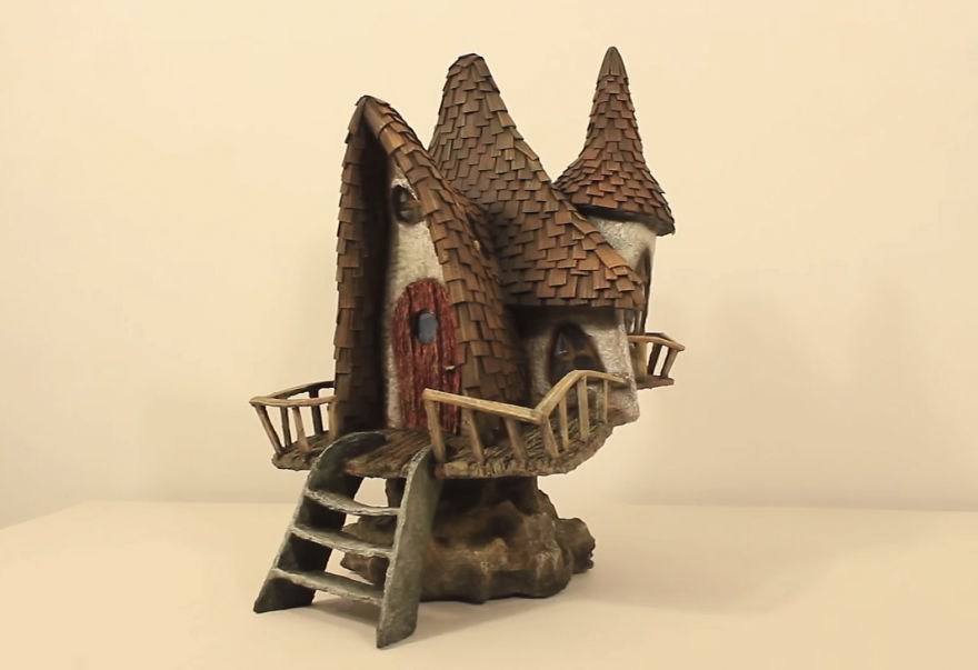 I Spent Only 3$ To Make This Fairy House Out Of Trash