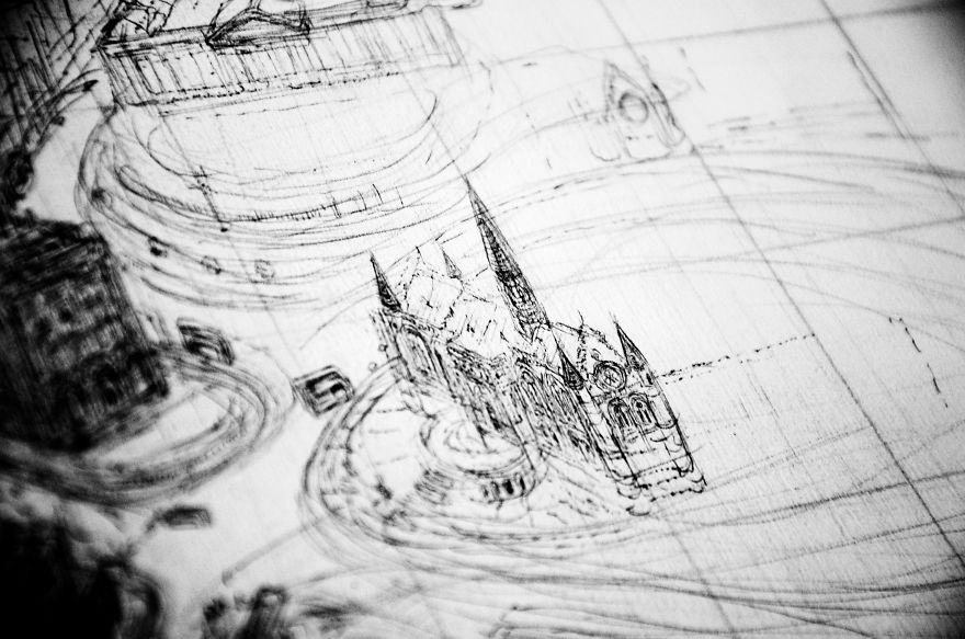 It Took This Artist 3 Months To Complete A Detailed Dundee Cityscape