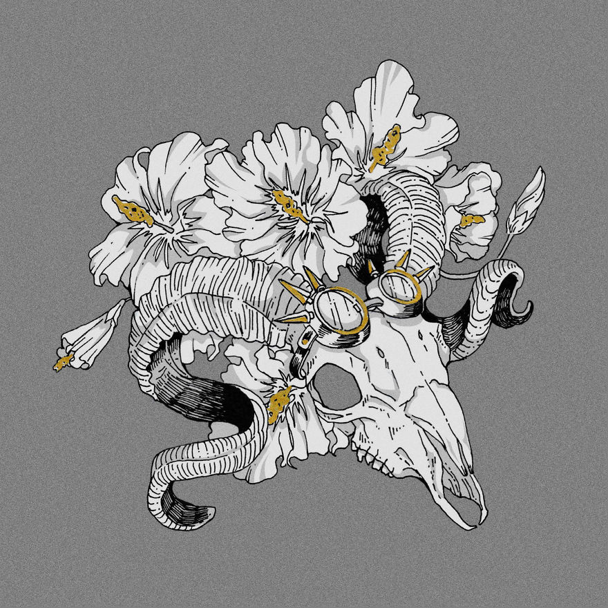 I Created Animal Skull Tattoo Designs Based On The 12 Chinese Zodiacs