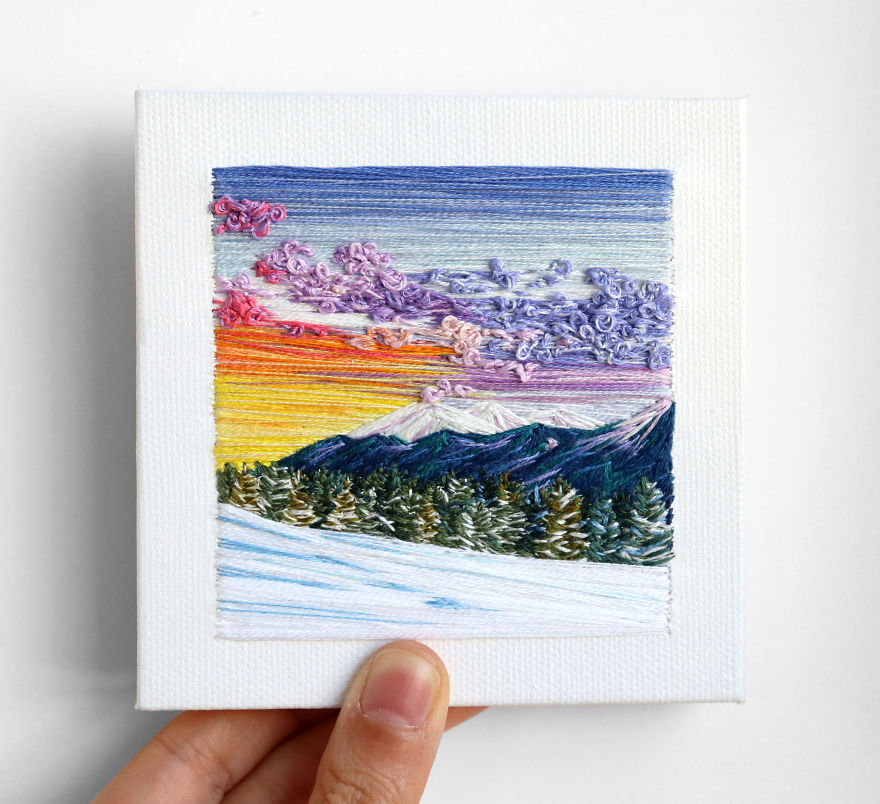 I Create Landscapes With Needle And Thread