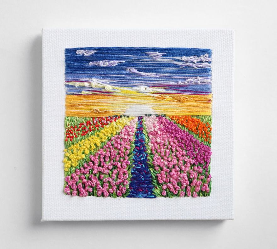 I Create Landscapes With Needle And Thread