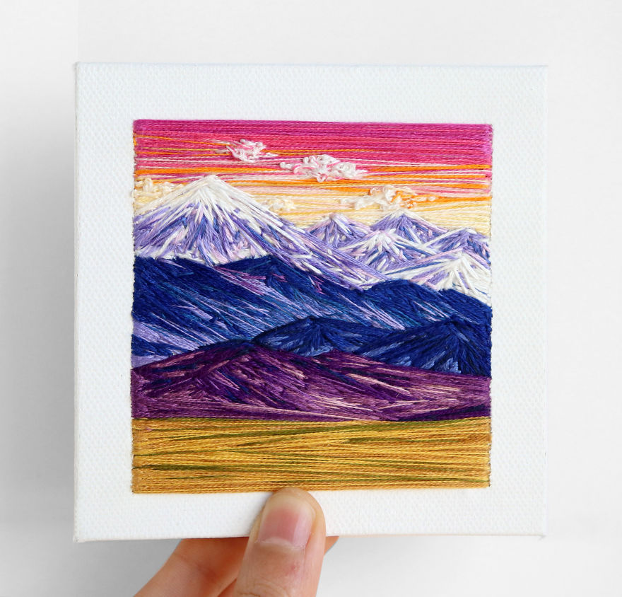 I Create Landscapes With Needle And Thread