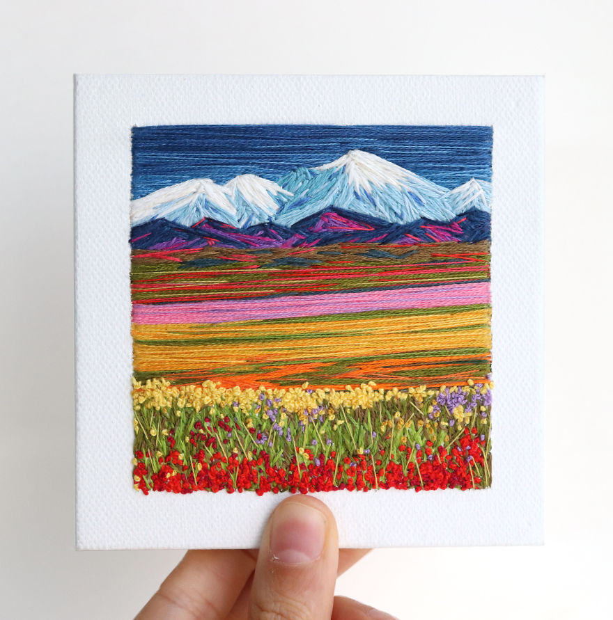 I Create Landscapes With Needle And Thread