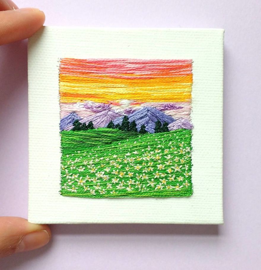 I Create Landscapes With Needle And Thread