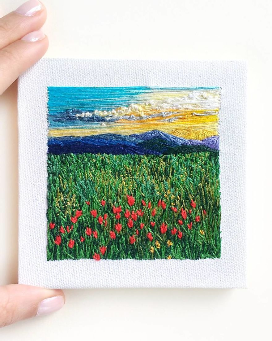 I Create Landscapes With Needle And Thread