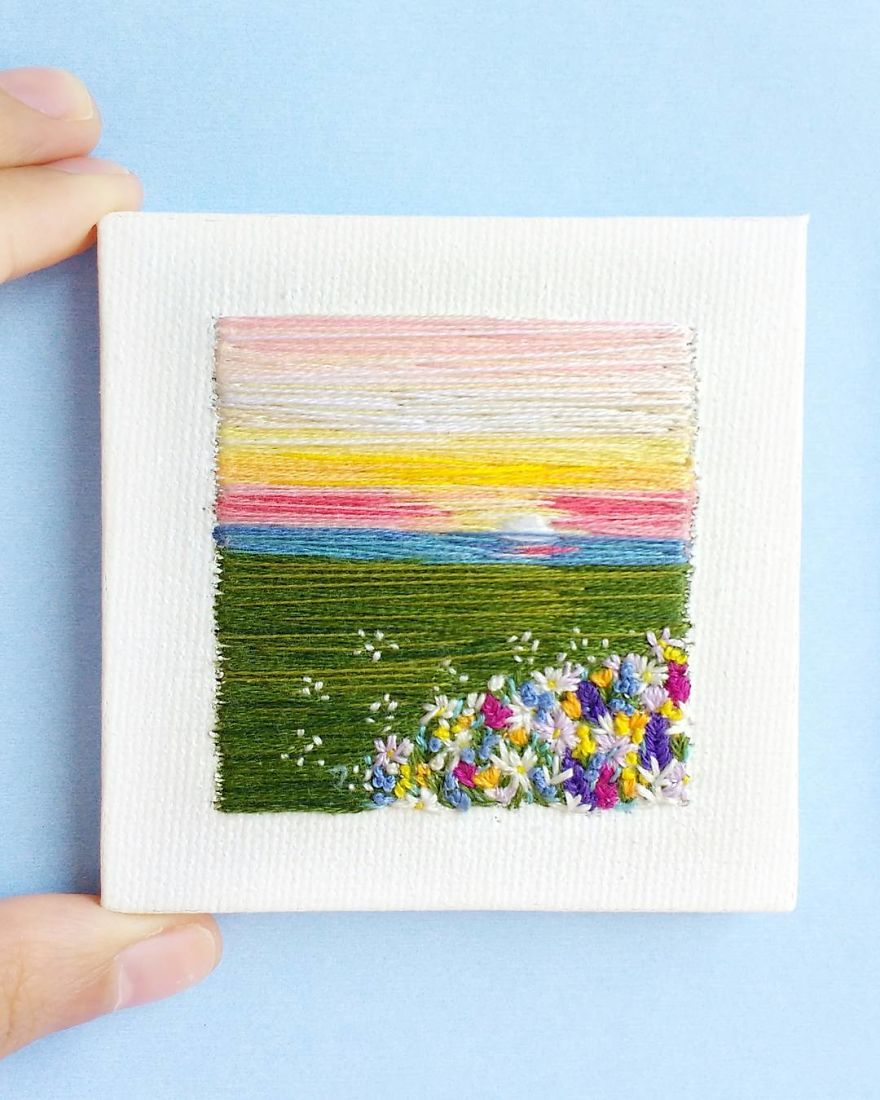 I Create Landscapes With Needle And Thread