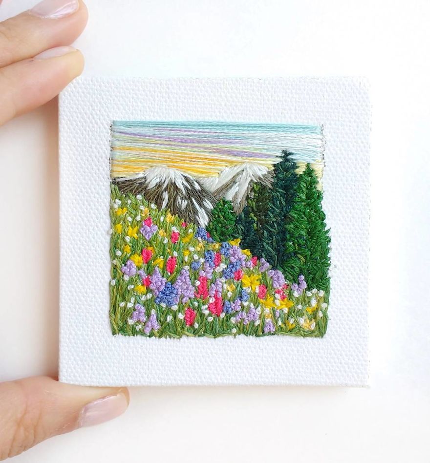 I Create Landscapes With Needle And Thread
