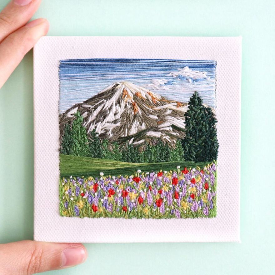 I Create Landscapes With Needle And Thread