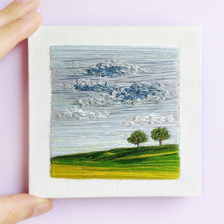 I Create Landscapes With Needle And Thread