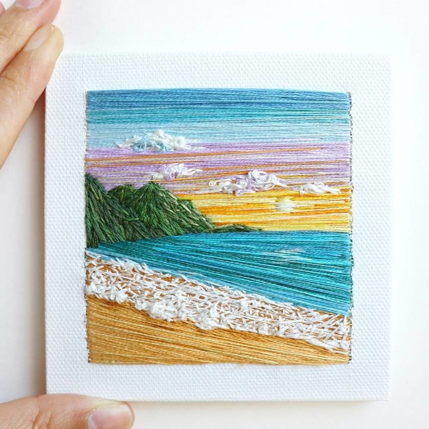 I Create Landscapes With Needle And Thread
