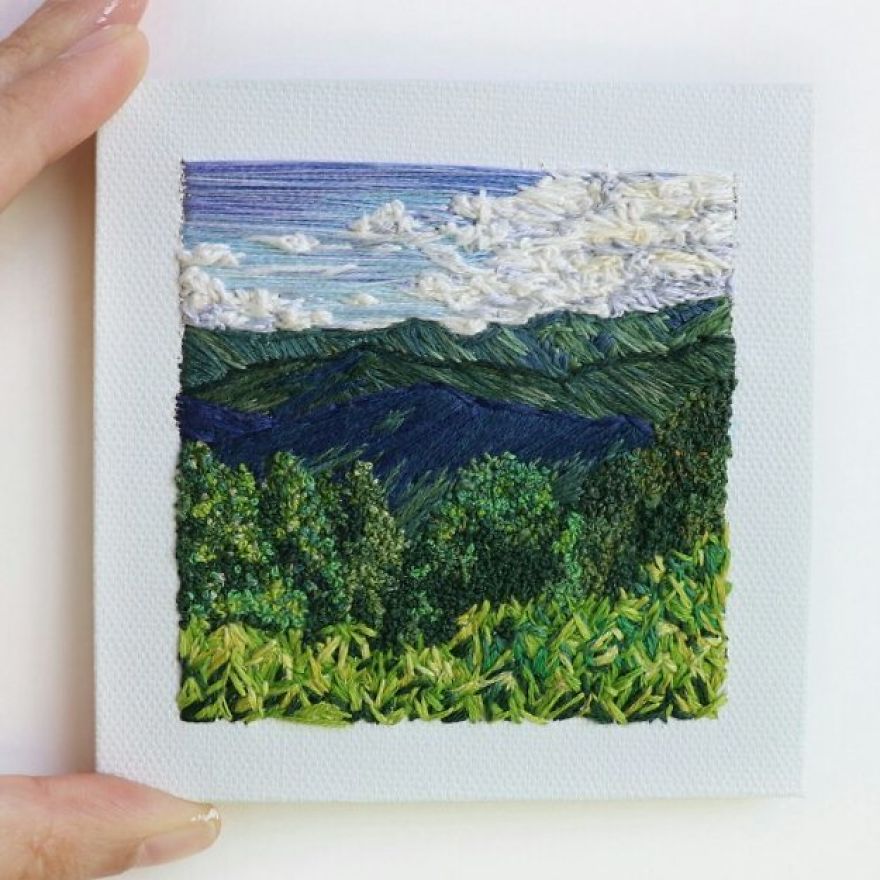 I Create Landscapes With Needle And Thread