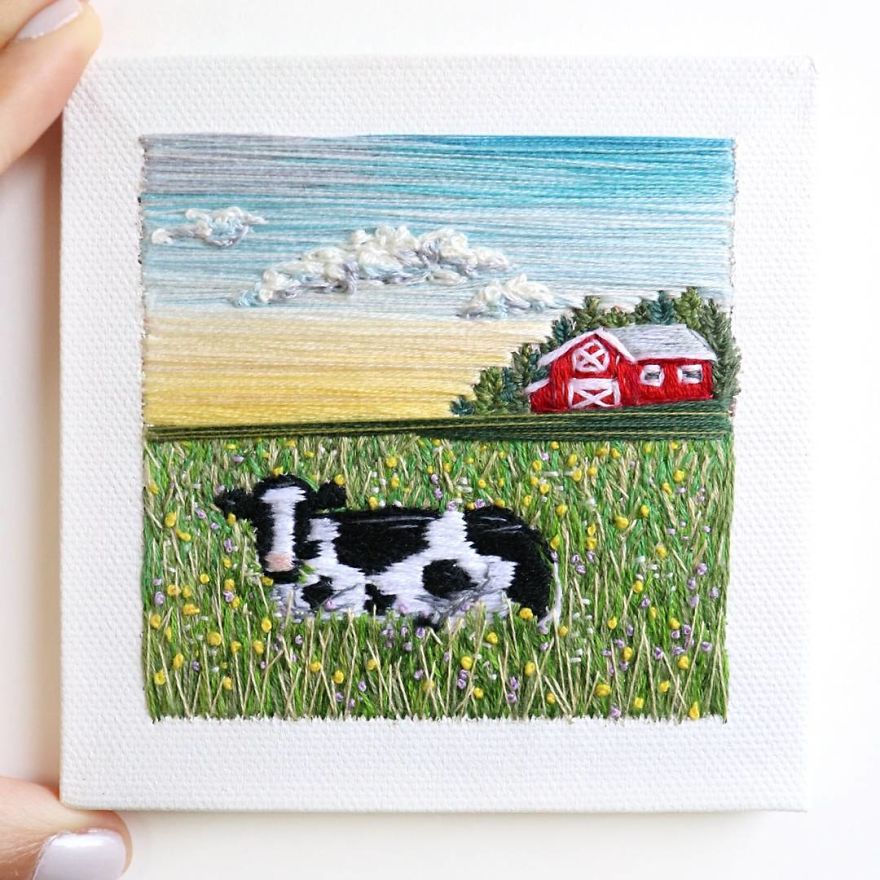 I Create Landscapes With Needle And Thread