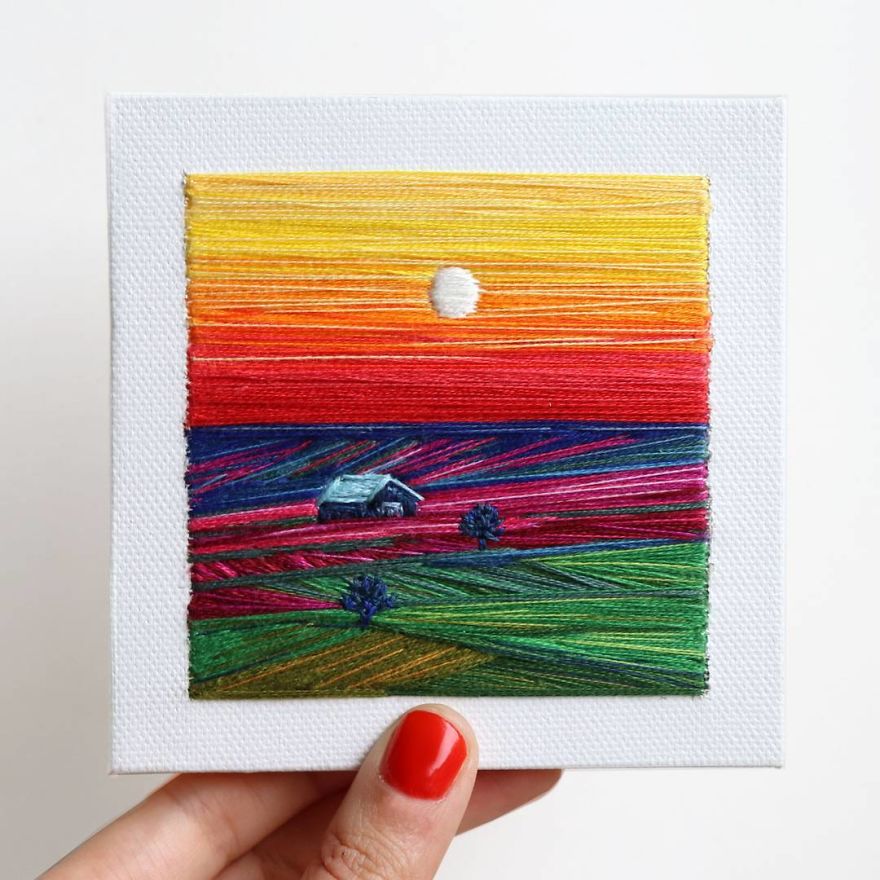I Create Landscapes With Needle And Thread