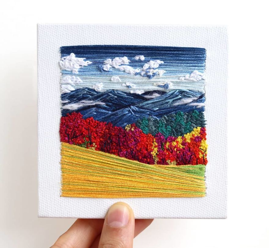 I Create Landscapes With Needle And Thread