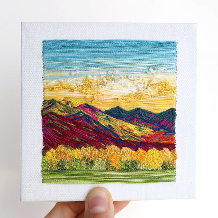 I Create Landscapes With Needle And Thread