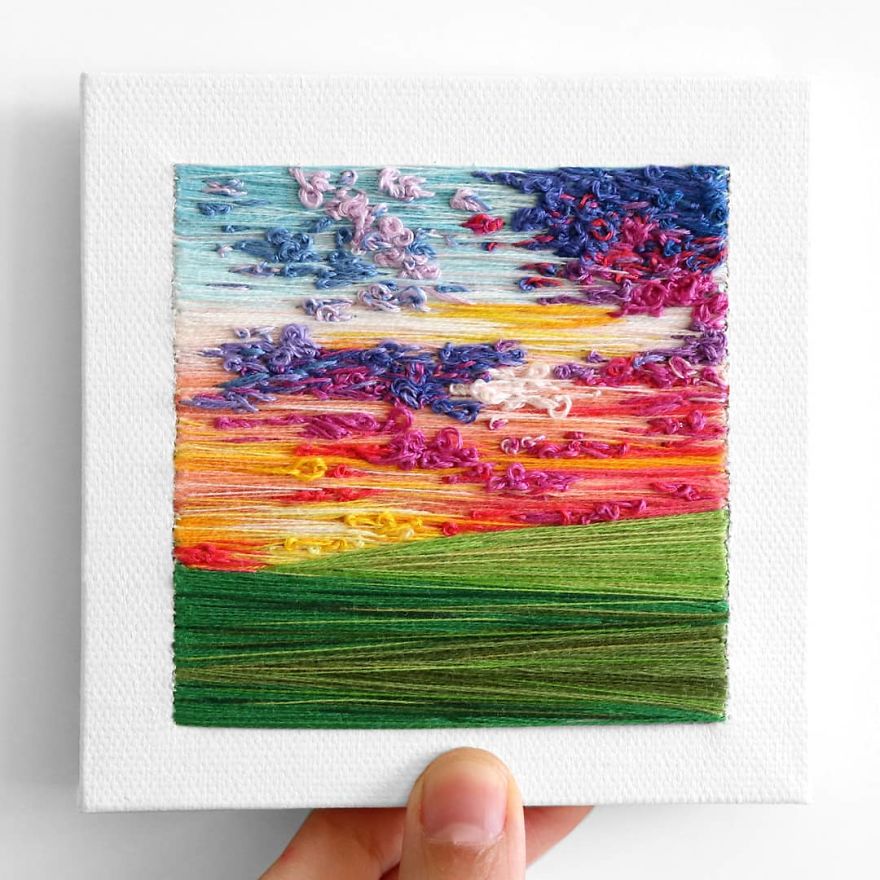 I Create Landscapes With Needle And Thread