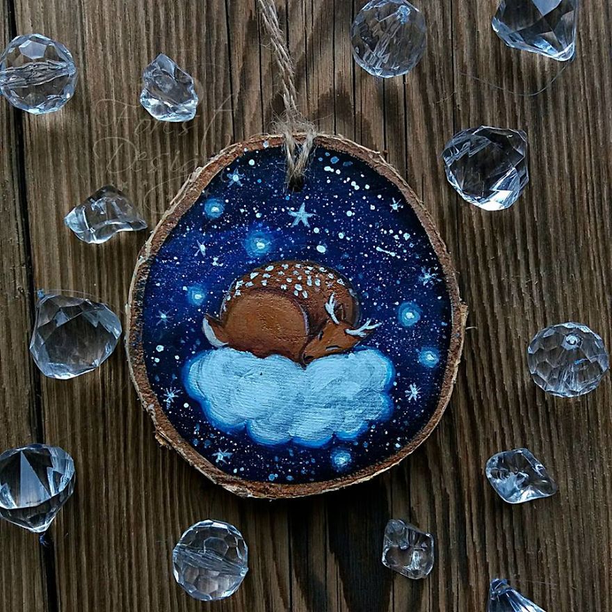 I Create Magical Paintings On Wood Inspired By The Forest
