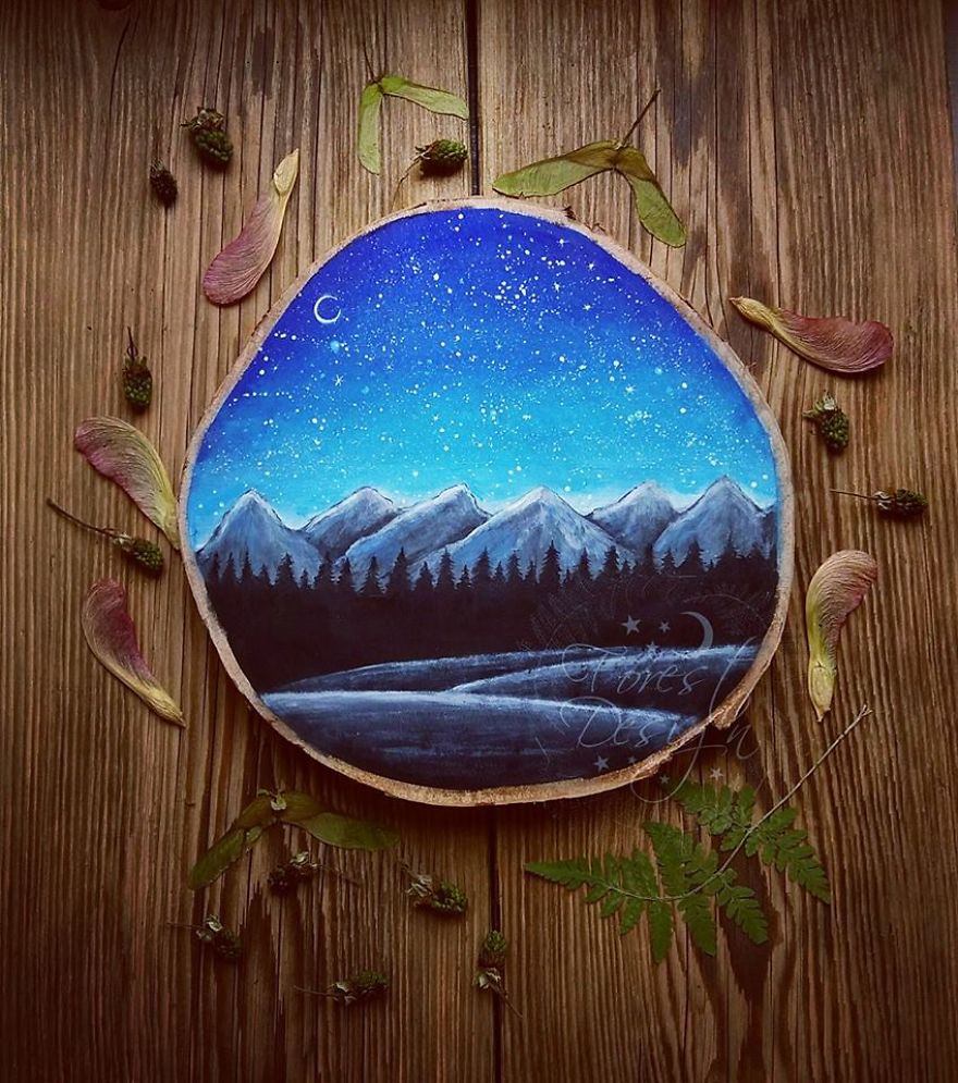 I Create Magical Paintings On Wood Inspired By The Forest