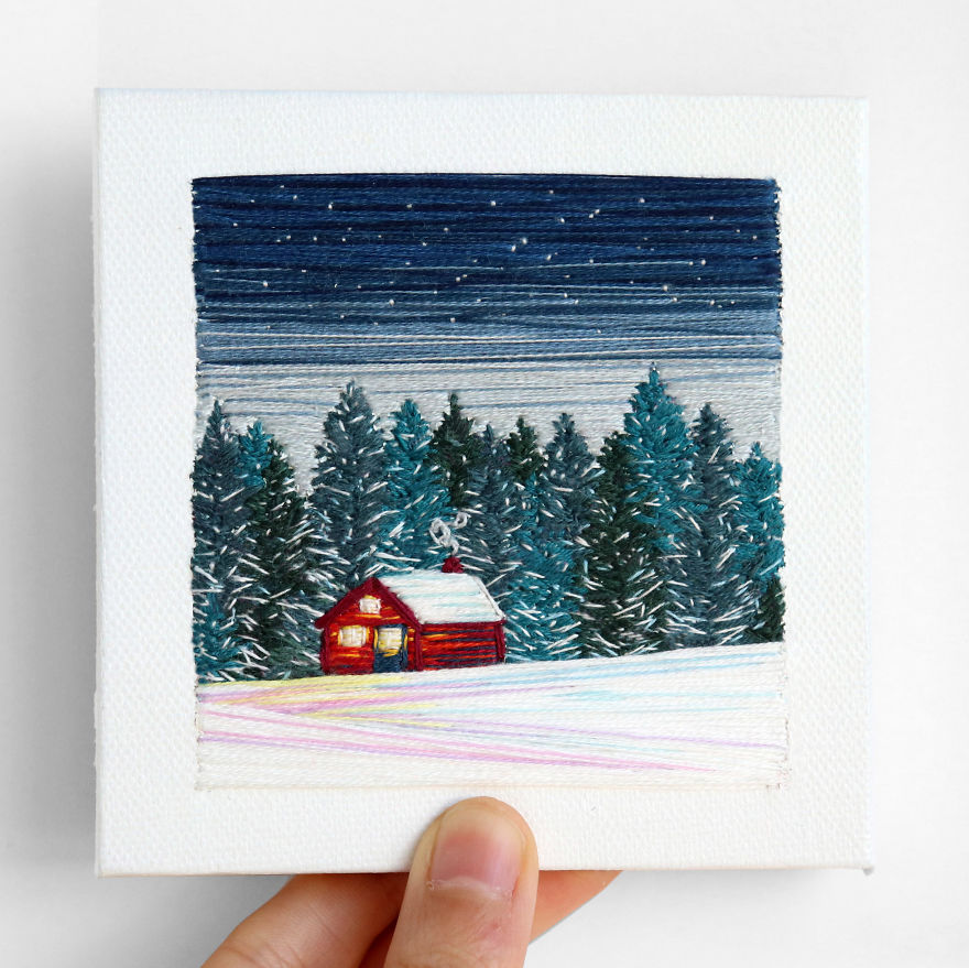 I Create Landscapes With Needle And Thread