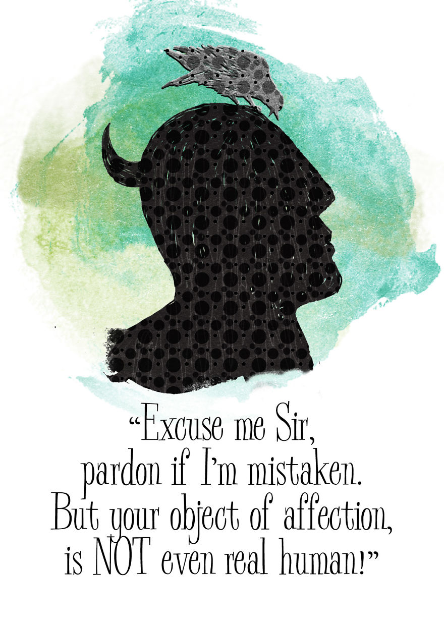 I Drew A Cute Love Story Between A Giant And The Statue Of Liberty, For Valentine's Day