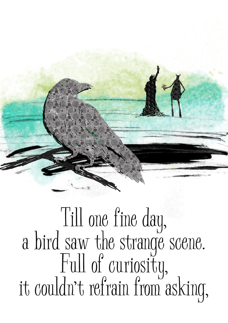 I Drew A Cute Love Story Between A Giant And The Statue Of Liberty, For Valentine's Day