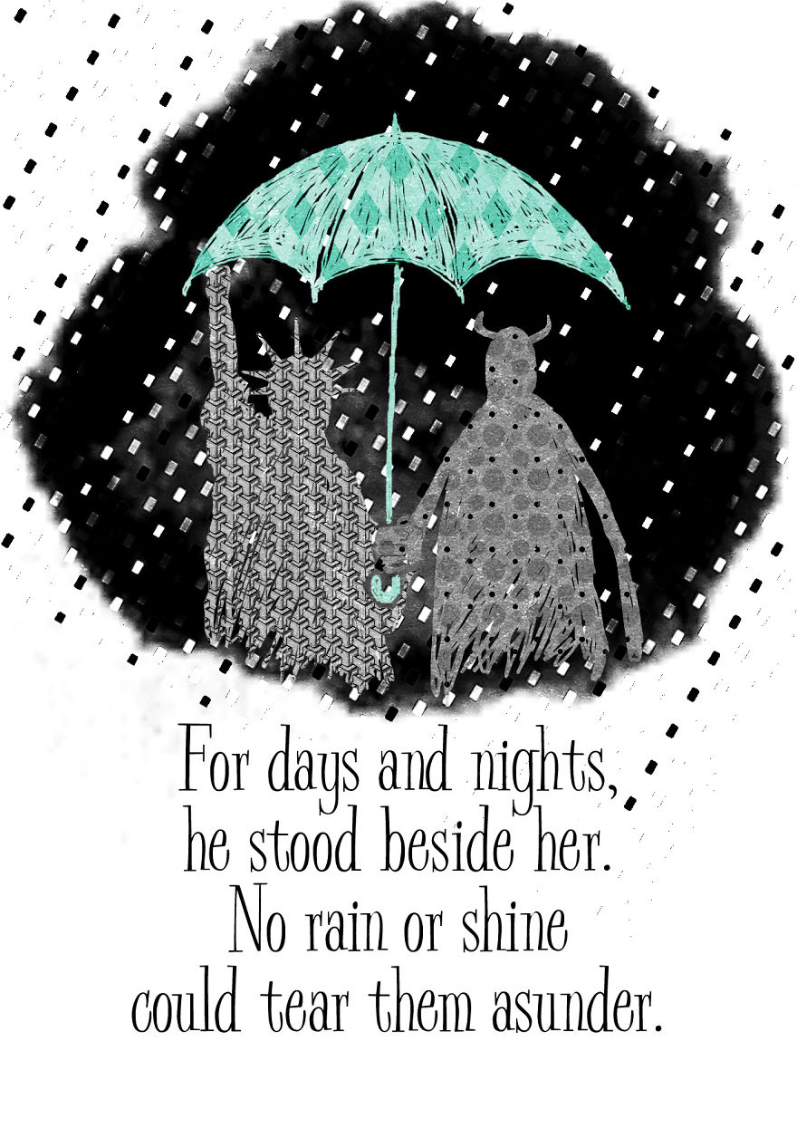 I Drew A Cute Love Story Between A Giant And The Statue Of Liberty, For Valentine's Day