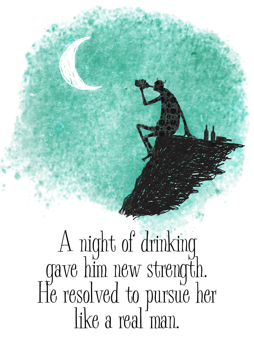 I Drew A Cute Love Story Between A Giant And The Statue Of Liberty, For Valentine's Day