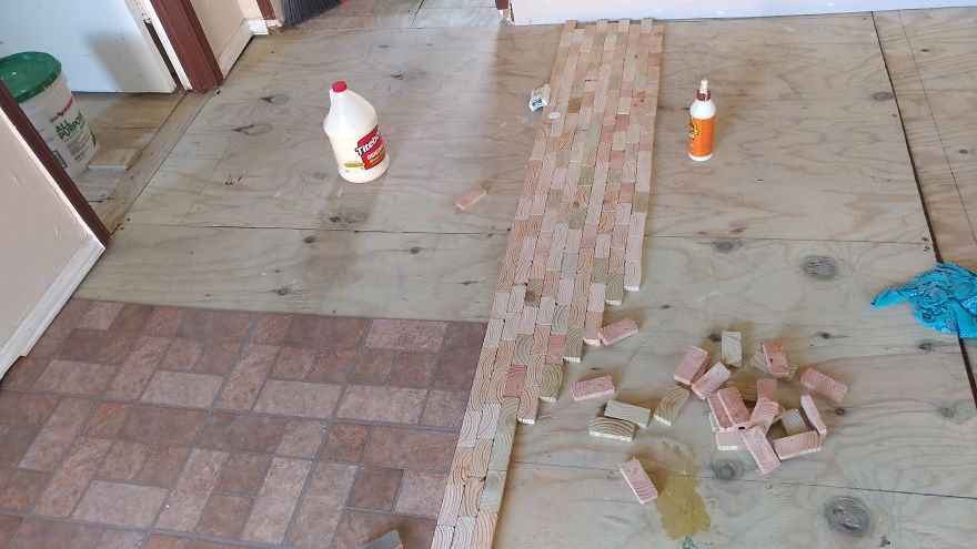 I Cut 2,500 Tiny Pieces Of Wood Up And Made A Floor