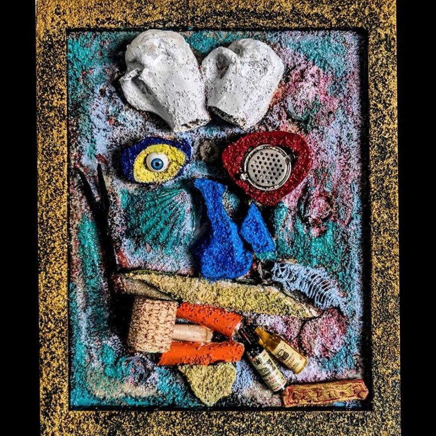 I Recycle Bones, Stones And Many Materials To Create My "Sculpaintings" I Recycle Bones, Stones And Many Materials To Create My "Sculpaintings"