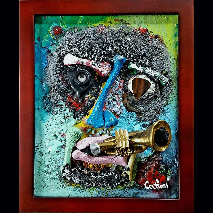 I Recycle Bones, Stones And Many Materials To Create My "Sculpaintings" I Recycle Bones, Stones And Many Materials To Create My "Sculpaintings"