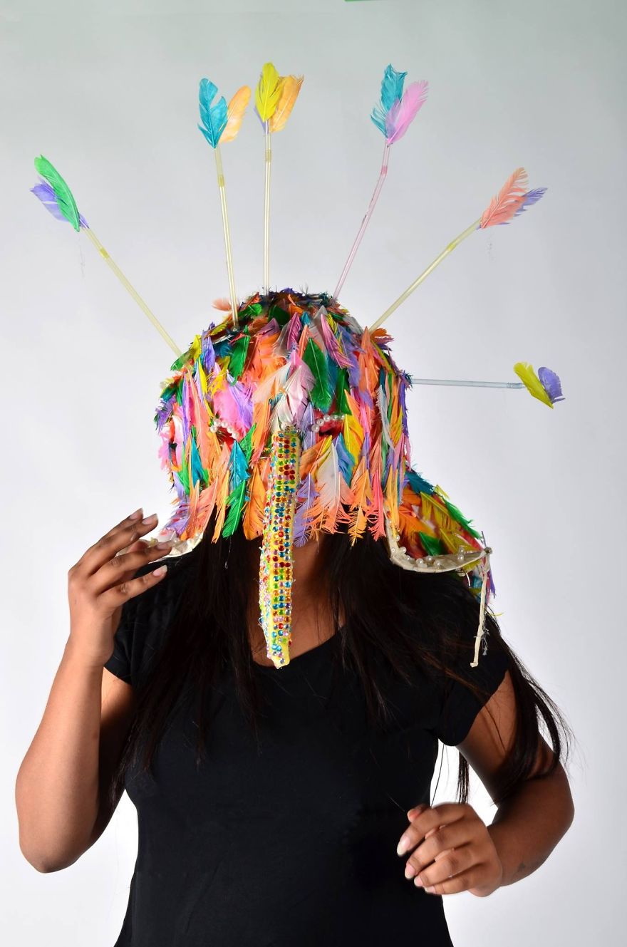 My Indian Students Showing All Their Creativity Through Our Mask Project!