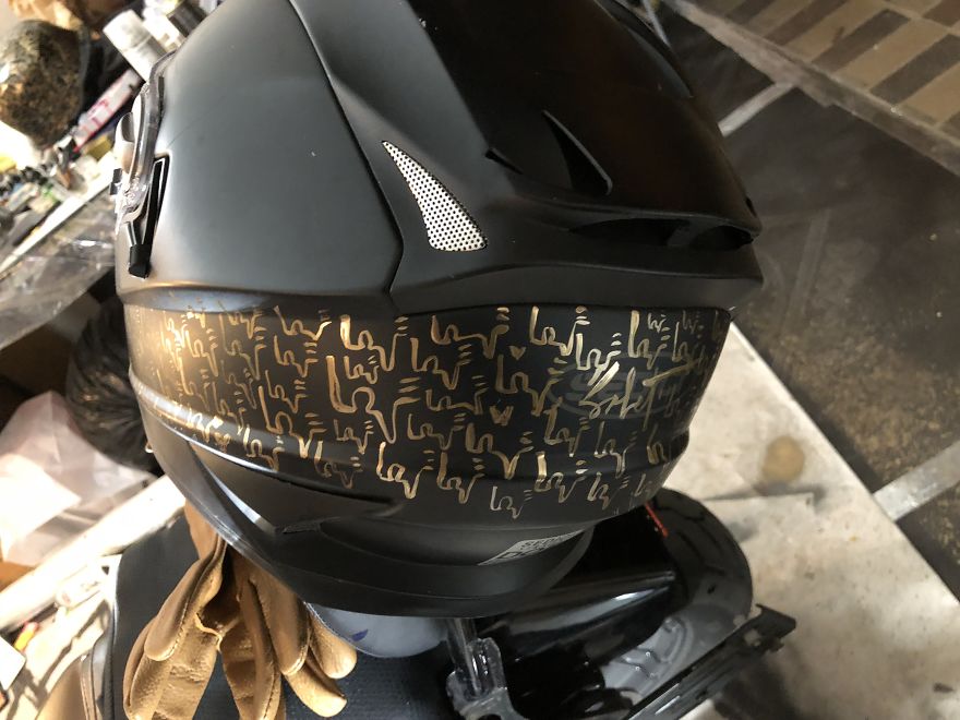 I Painted My Friends Harley Davidson With My Lovescript And It Got Totally Ruined With Gasoline I Painted My Friends Harley Davidson With My Lovescript And It Got Totally Ruined With Gasoline