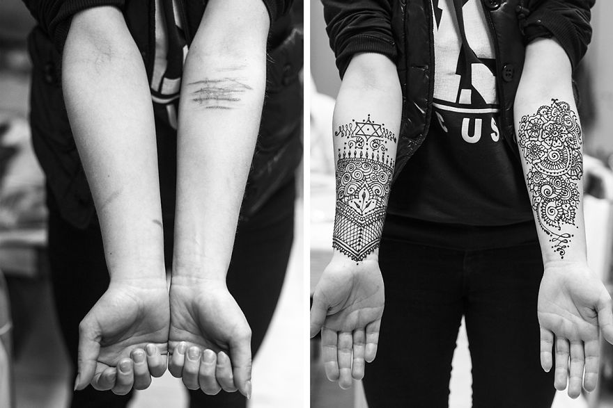 [no]life. We Created Social Art Project In A Local Women`s Prison: Henna Graphic And Photography.