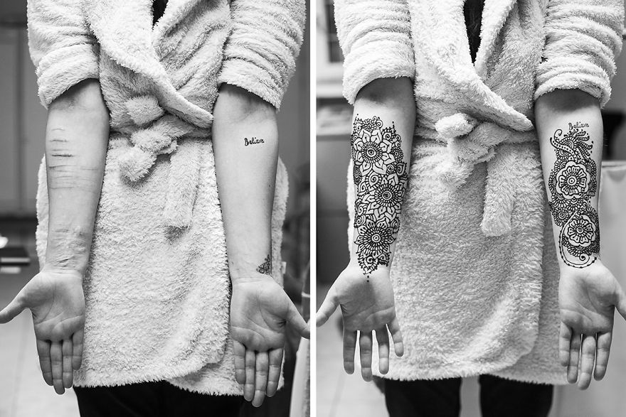 [no]life. We Created Social Art Project In A Local Women`s Prison: Henna Graphic And Photography.