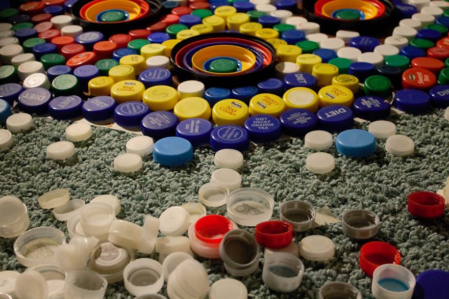 I Recycled Over 250 Plastic Bottle Caps Into This Colorful Poncho