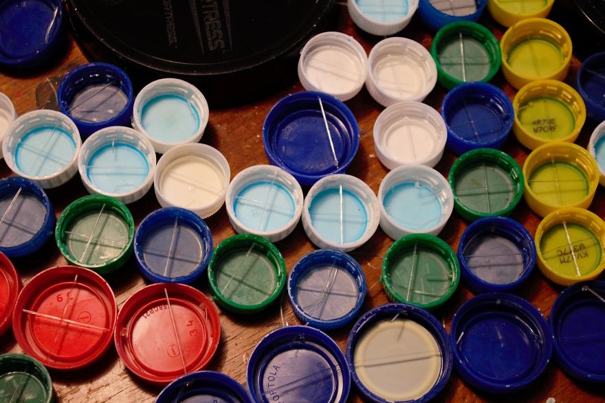 I Recycled Over 250 Plastic Bottle Caps Into This Colorful Poncho