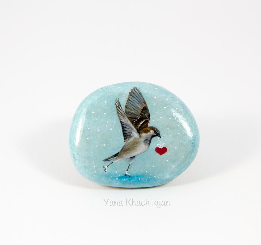 I Create Fairy Worlds Of Miniature Paintings On Stones I Create Fairy Worlds Of Miniature Paintings On Stones