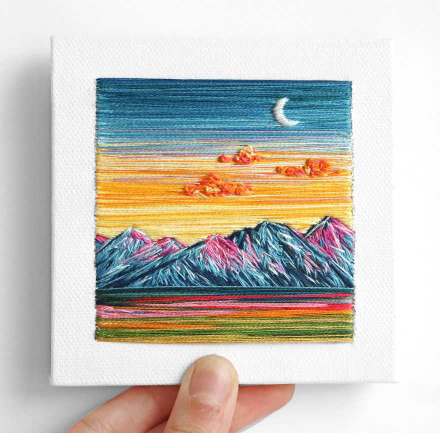 I Create Landscapes With Needle And Thread