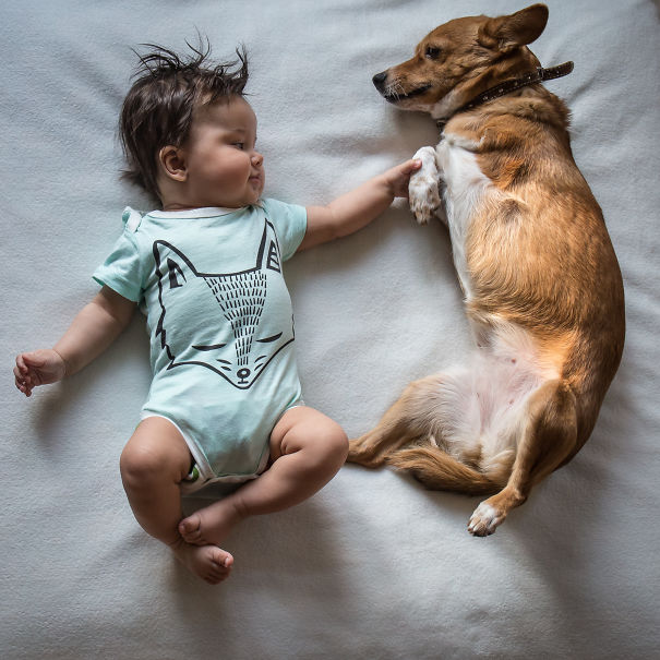 Tilly And Ellie Holding Hands