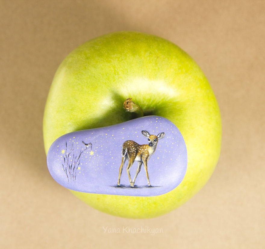 I Create Fairy Worlds Of Miniature Paintings On Stones I Create Fairy Worlds Of Miniature Paintings On Stones