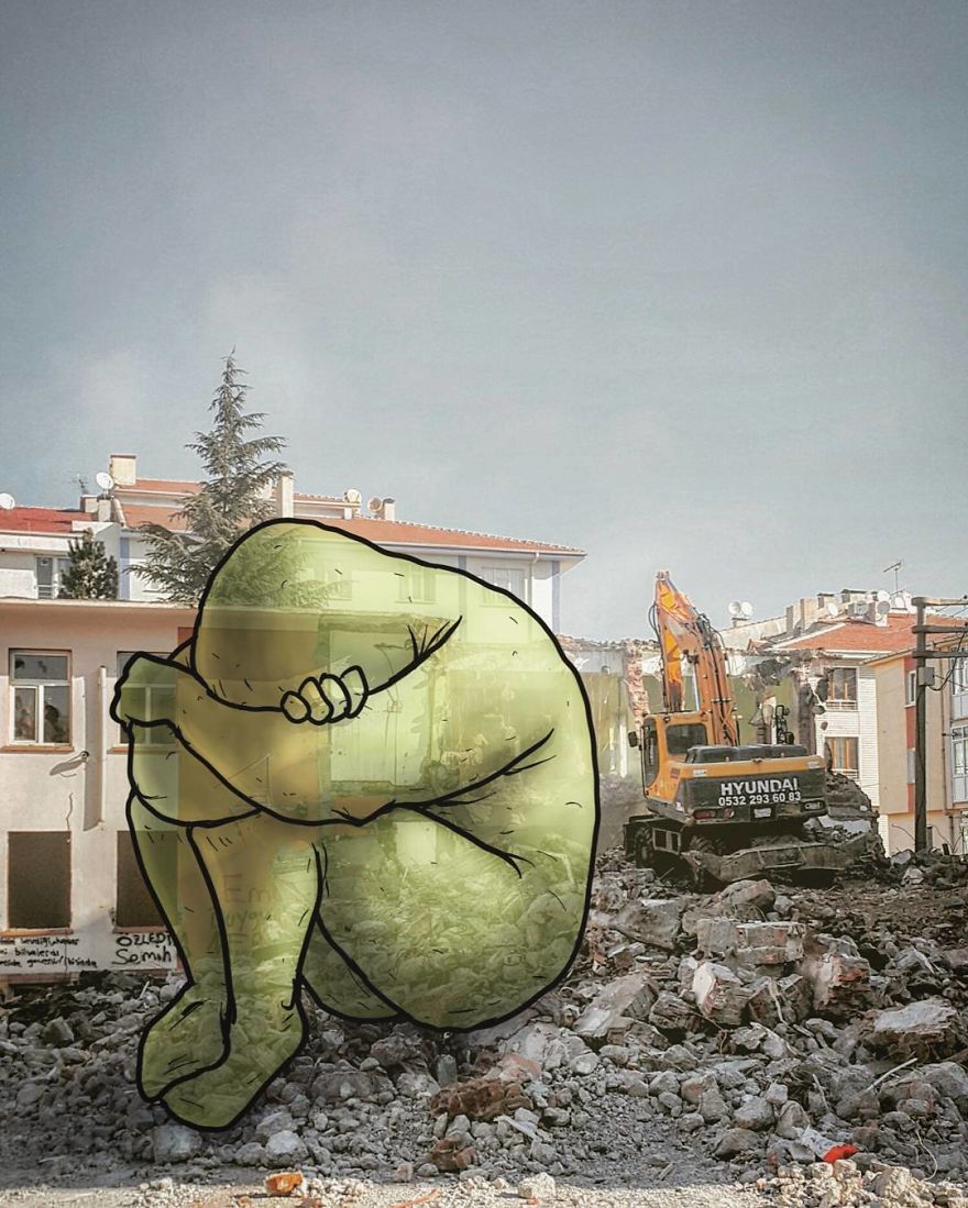 Lilliputs Series: I Draw Giants On Architectural Photos