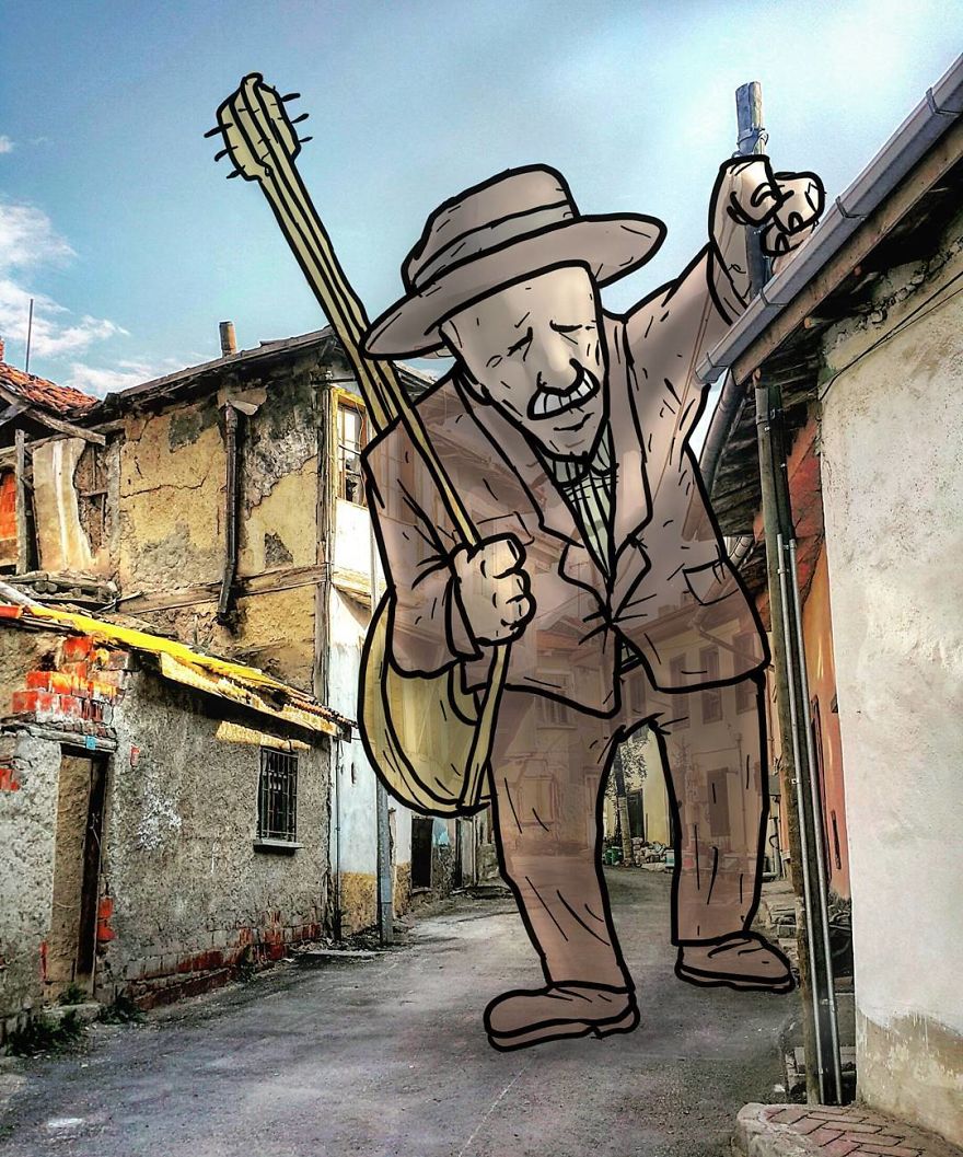 Lilliputs Series: I Draw Giants On Architectural Photos