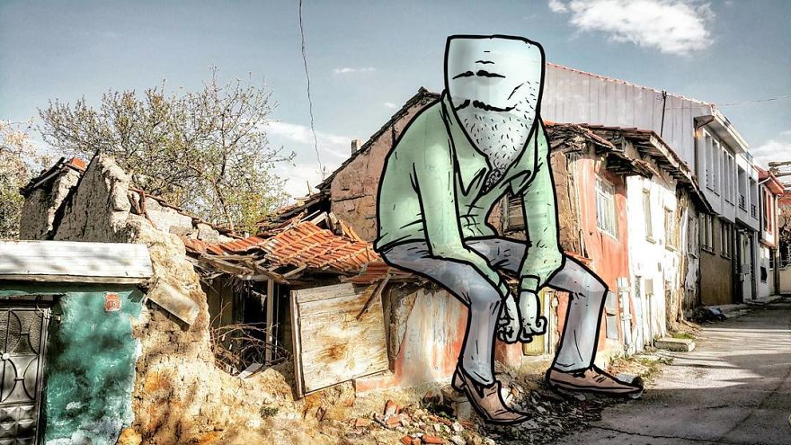 Lilliputs Series: I Draw Giants On Architectural Photos