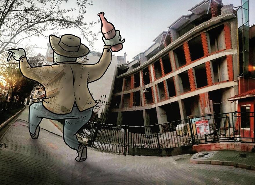 Lilliputs Series: I Draw Giants On Architectural Photos