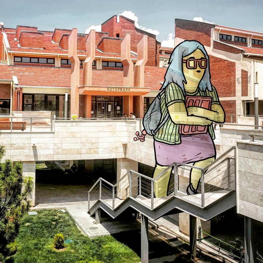 Lilliputs Series: I Draw Giants On Architectural Photos