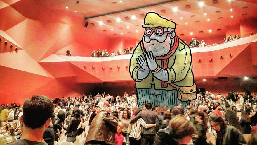 Lilliputs Series: I Draw Giants On Architectural Photos