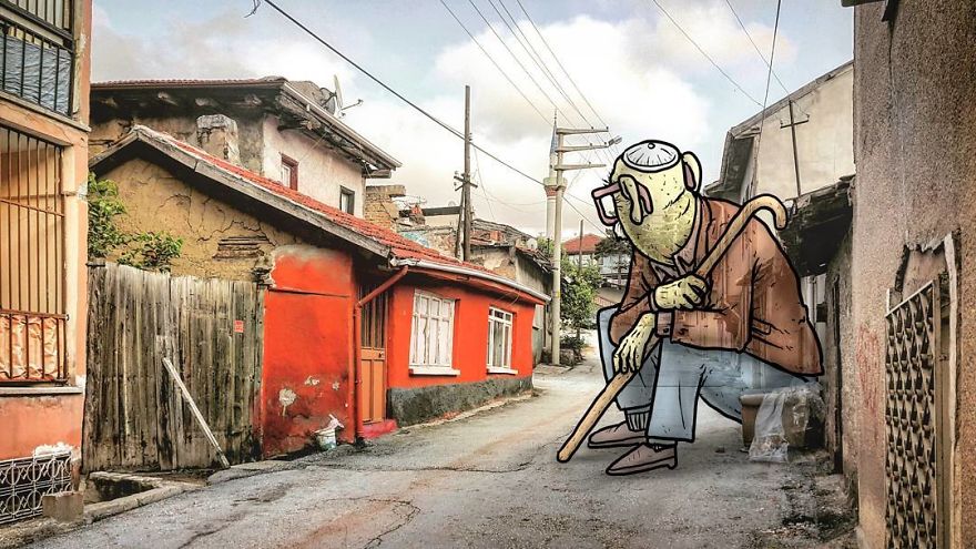 Lilliputs Series: I Draw Giants On Architectural Photos