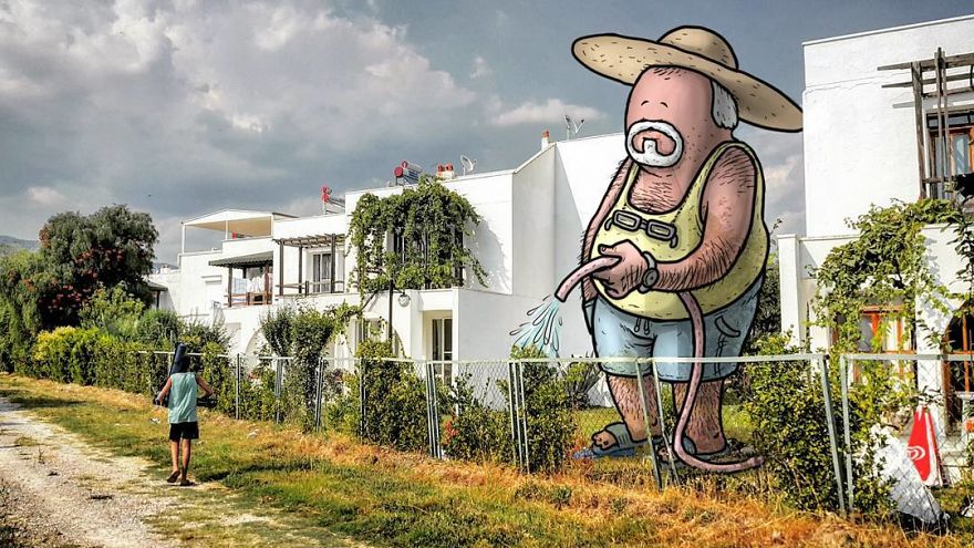 Lilliputs Series: I Draw Giants On Architectural Photos