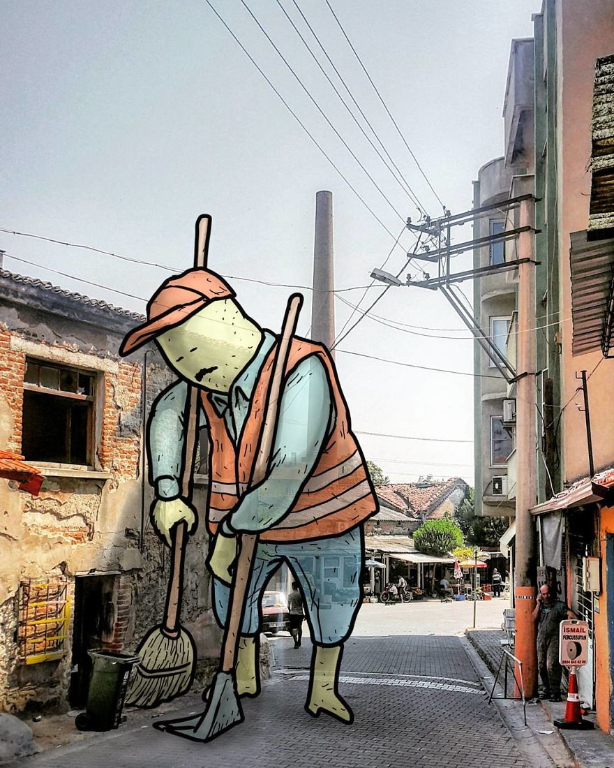 Lilliputs Series: I Draw Giants On Architectural Photos