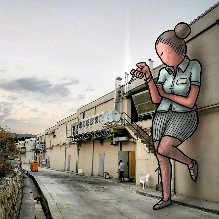 Lilliputs Series: I Draw Giants On Architectural Photos